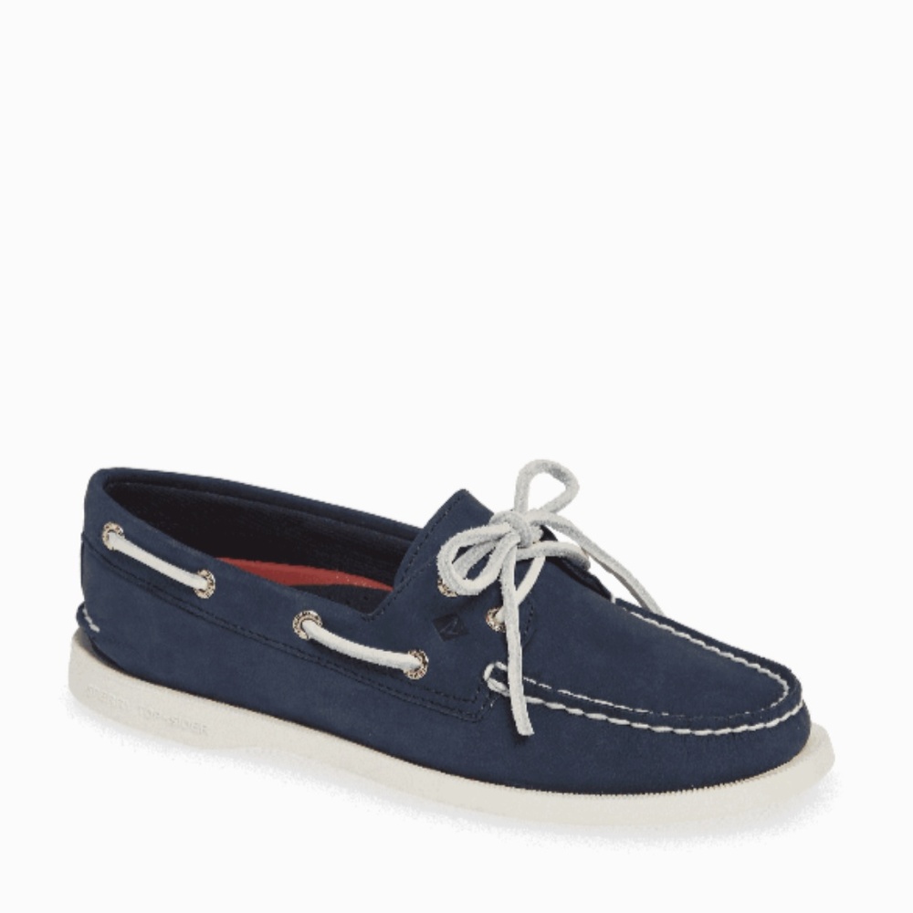 SPERRY Women's A/O 2-Eye Boat Shoe Navy Size 8.5